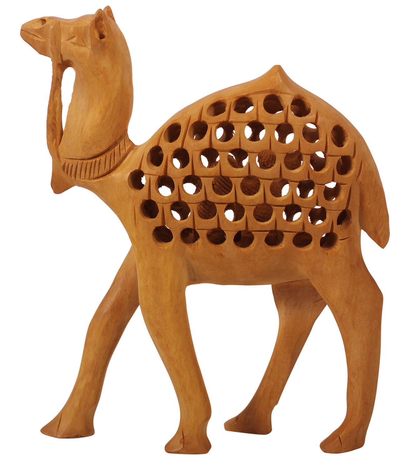 ArtistryBazaar Handmade 1.5" W X 6" H Wooden handcrafted animal camel figurine for home, office, shelf décor-Showpiece for home, office, living room,shelf décor -Gift for house warming