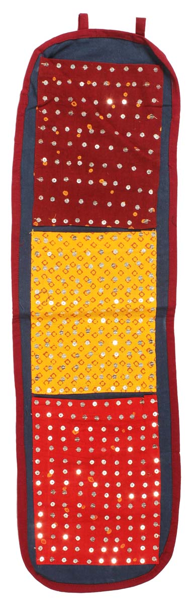 Wholesale Wall Organizers – Mail & Document Holder – Three Sections – Handmade in Cotton – Multicolored – Sequin Work – Wall Accessories