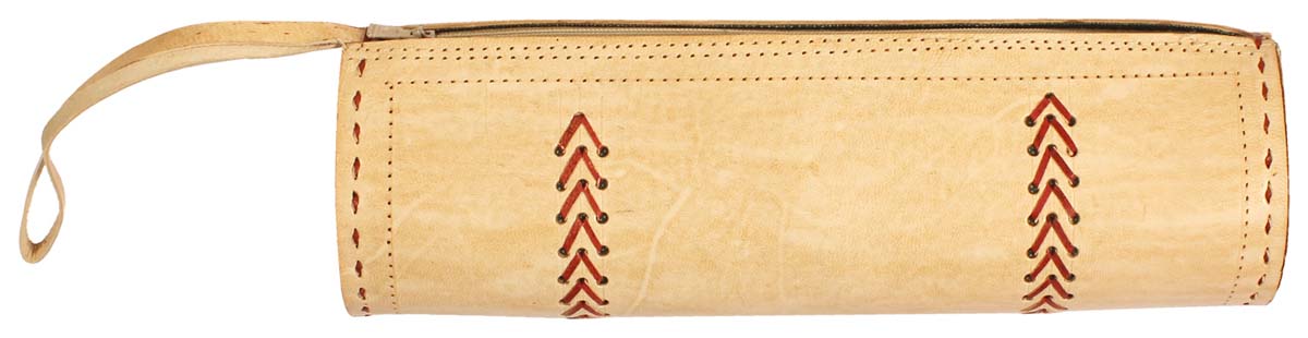Wholesale Duffle Wristlet – Handmade in Genuine Leather – Beige – Stab-Stich Detail – Zipper Closure – Multi-Utility Accessories