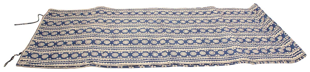 Yoga Mats in Bulk – Handmade – Cotton Fabric – Blue & Off-White – Yoga Accessories