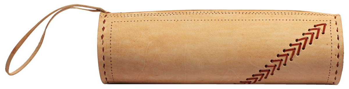 Wholesale Wristlets – Beige Duffle 7.5" Wristlet – Handmade in Genuine Leather – Zipper Closure – Multi-Utility Accessories