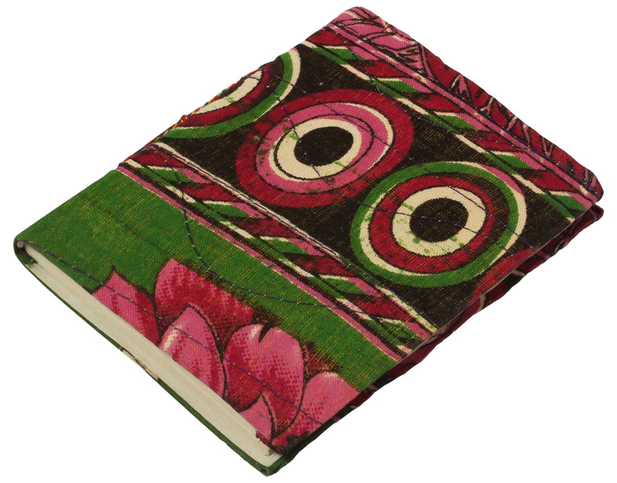 Journals in Bulk – Hand-Bound Notebook – Green & Pink Cover – Handmade Paper – Wholesale Sketchbooks & Scrapbooks