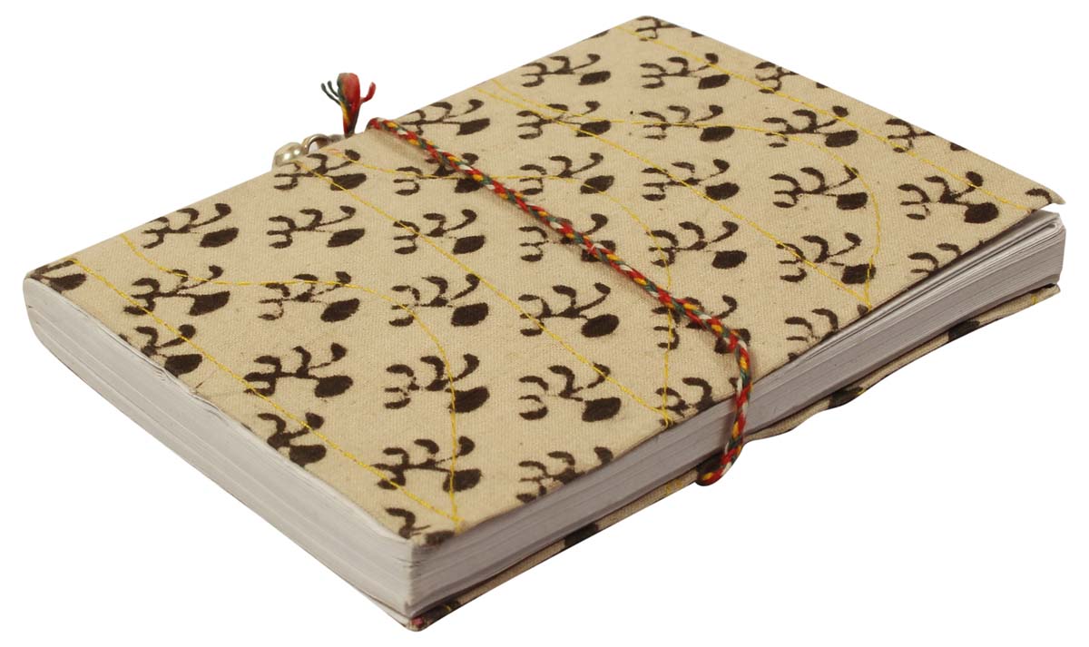 Journals in Bulk – Hand-Bound Notebook – Black & Beige Cover With Abstract Motifs – Handmade Paper – Wholesale Sketchbooks & Scrapbooks