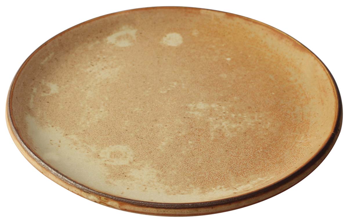 7” Hand-Thrown Ceramic Serving Platter in Bulk at Wholesale – Studio-Pottery – Textural Brown – Elegant Plates / Home & Kitchen Accessories