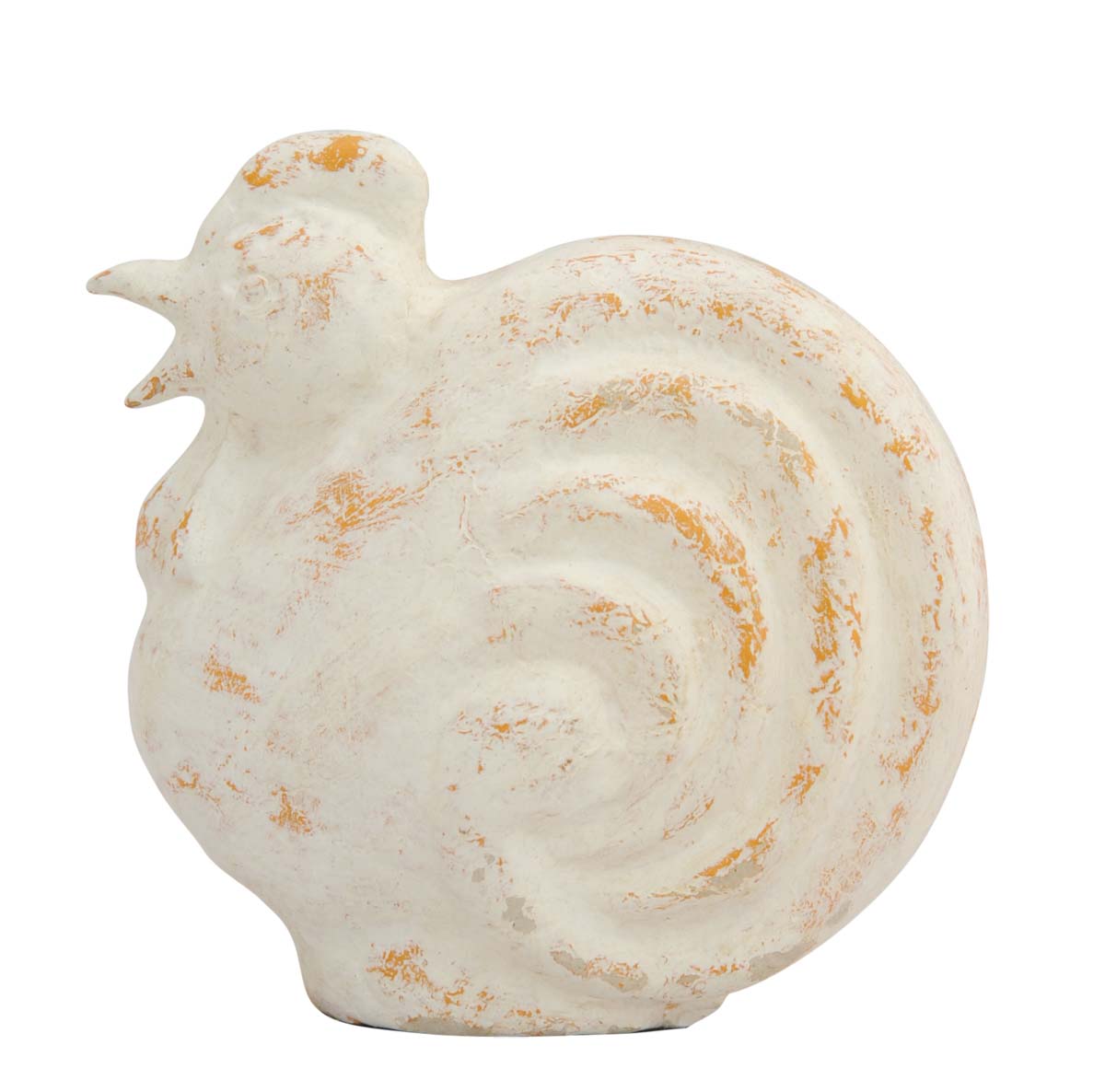 Wholesale Rooster Figurine & Statue in Papier Mache Art - Buy in Bulk Handmade 7” Off-White Rooster Sculpture from India - Good Luck Sculptures - Home & Office Decor