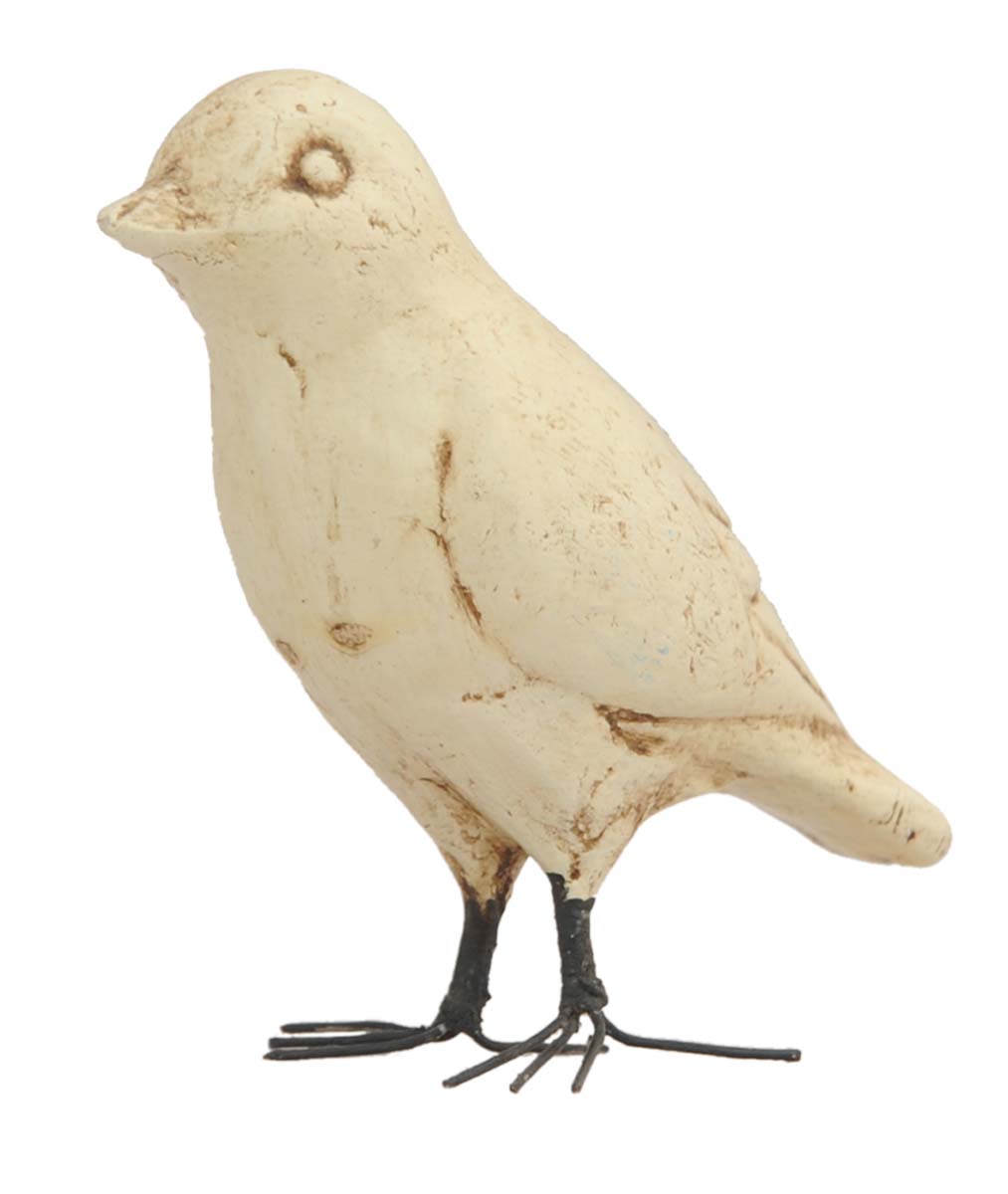Wholesale Sparrow Figurine & Statue in Papier Mache Art - Buy in Bulk Handmade 5.6” Off-White Sparrow Sculpture from India - Good Luck Sculptures - Home & Office Decor