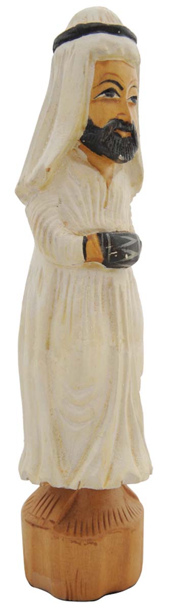 Bulk Wholesale Arabian Man Sculpture in Kadam-Wood – Hand-Crafted 7” Statue of a Man Playing Instrument – Ethnic-Look Home Décor from India