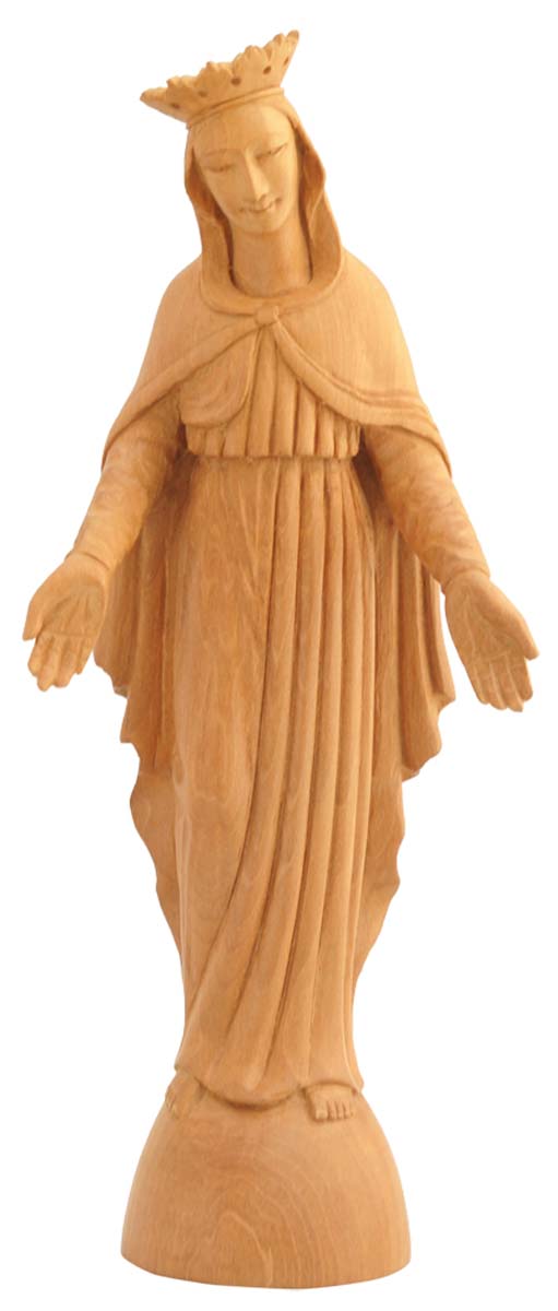 Bulk Wholesale Hand-Carved 10” Statue / Sculpture of ‘Mother Mary - Symbol of Grace & Purity’ in Wood – Meaningful Gift / Home Décor Items from India