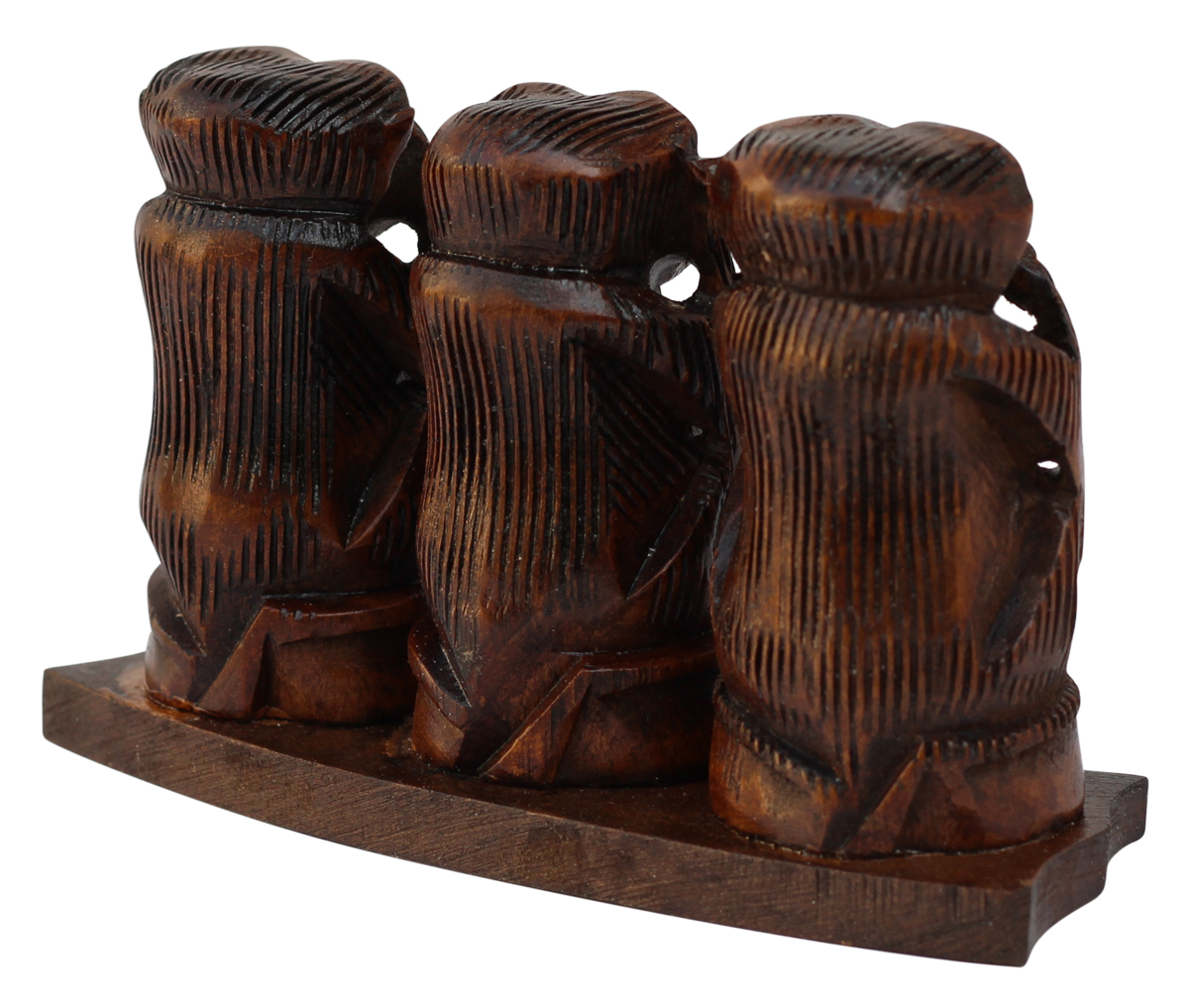 Wholesale Wood ‘3 Wise Monkeys of Gandhi’ Statue in Bulk - The Hear No Evil See No Evil Speak-No Evil Monkeys Sculpture/Collectible Figurine/Wooden Sculpture - Animal Art Figurines - Home Decor Gifts