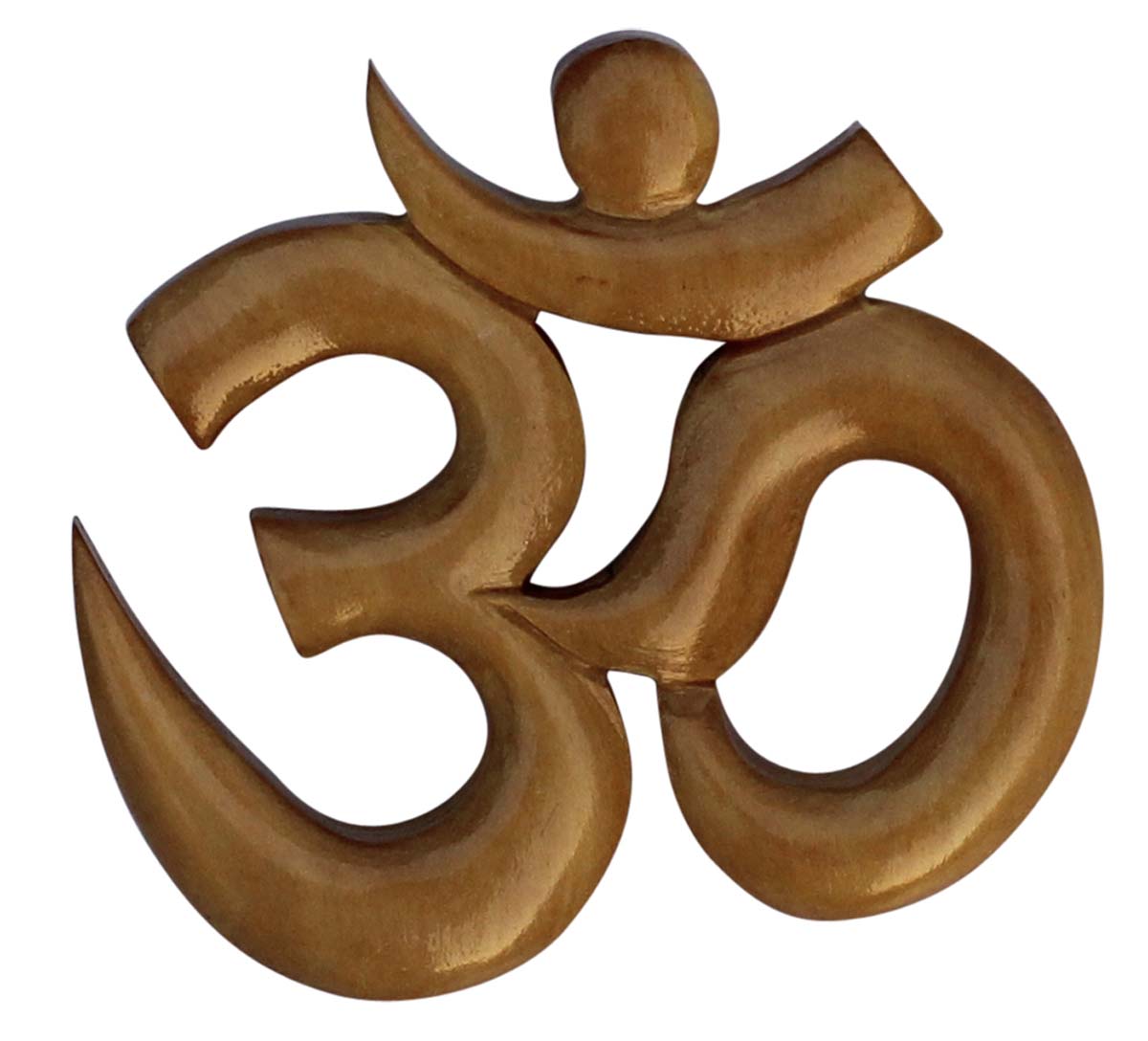 Bulk Wholesale Handcrafted 3.3” Sacred ‘Symbol of Om’ in Eucalyptus Wood – Wall-Hanging Décor with Hardware from India