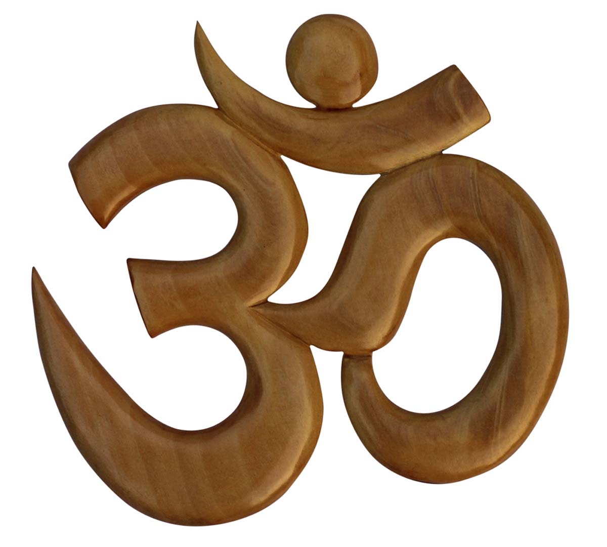 Bulk Wholesale Handcrafted 8.3” Sacred ‘Symbol of Om’ in Eucalyptus Wood – Wall-Hanging Décor with Hardware from India