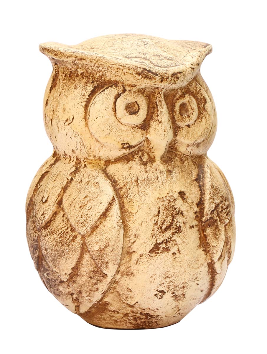 Bulk Wholesale Owl Sculpture in Eucalyptus Wood – Handcrafted 6”Animal Statue / Figurine in Papier Mache Art – Home Décor / Good-Luck Gifts from India
