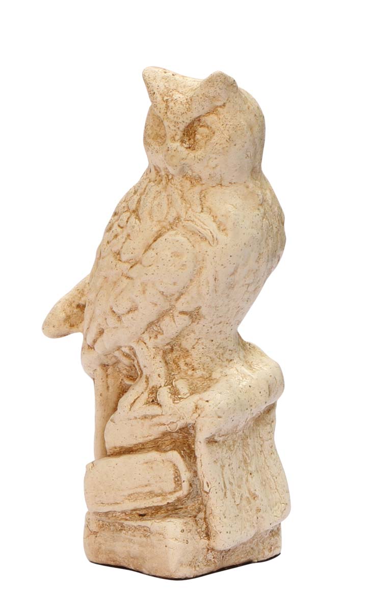 Wholesale Owl Figurine & Statue in Papier Mache Art - Buy in Bulk Handmade 5” Off-White Owl Sculpture from India - Good Luck Sculptures - Home & Office Decor
