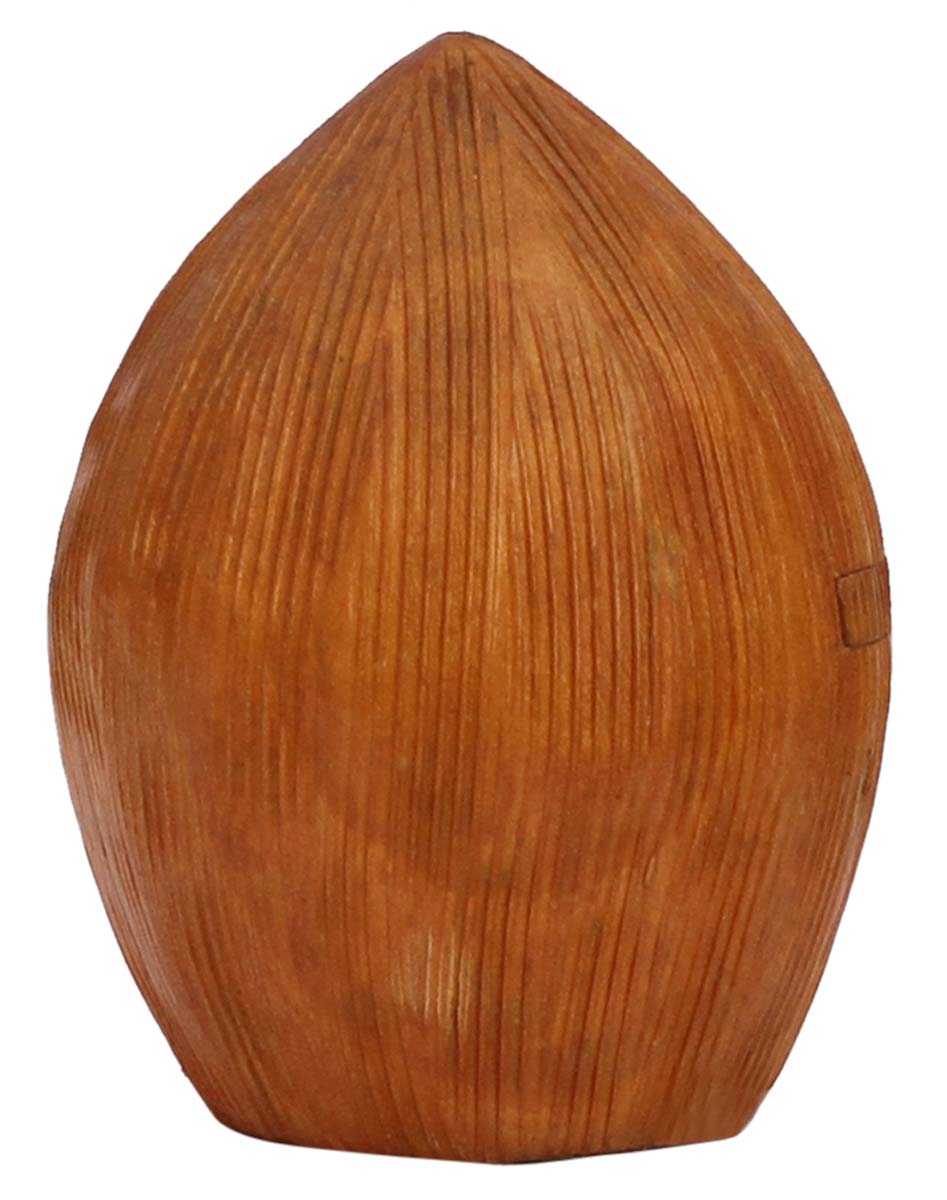Wholesale 3” Hand Carved Lord Buddha Figurine/Statue in Different Poses Inside Coconut-Shape Statue - Bulk Buy Home Decor Item with Intricate Carving in Wood from India