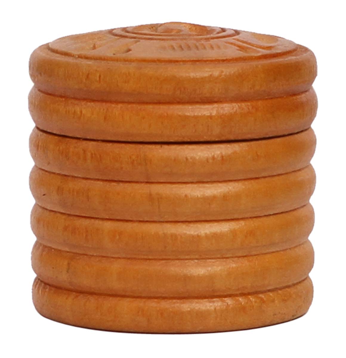Source 1.4” Ring Holder /Jewelry Box in Bulk - Wholesale Handmade Ring Holder/Keepsake with a Lid in Wood Enhanced with Circular Rings Design from India