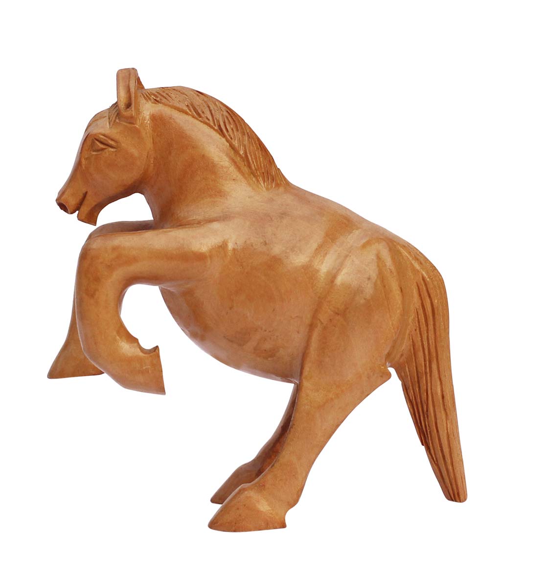 Wholesale Hand-Carved 3.3” Decoration Piece of Running Horse in Kadam Wood – Ethnic-Look Home Décor from India