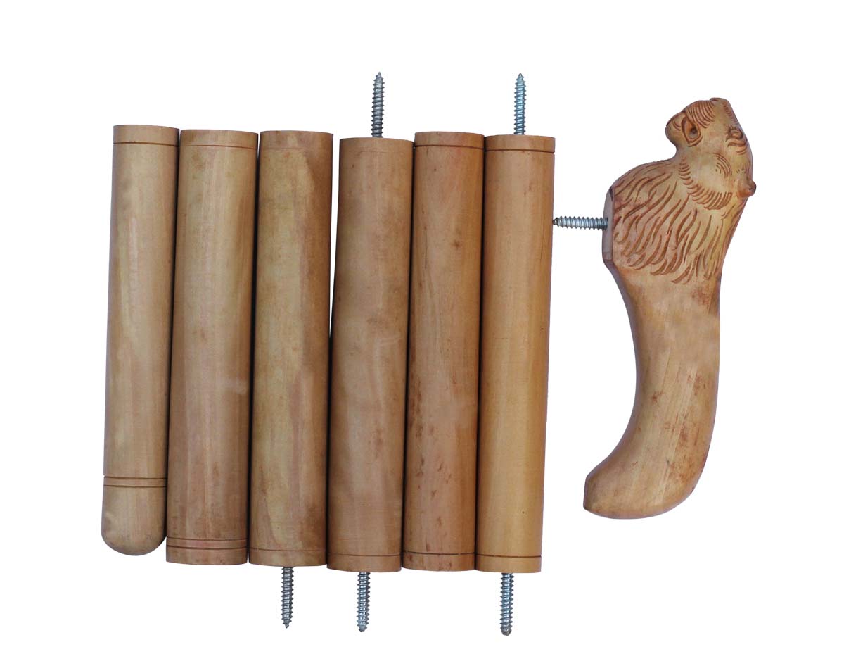 Source 37.3” Walking Stick/Cane in Bulk - Wholesale Handmade Folding Walking Stick in Wood with a Lion-Shaped Handle from India