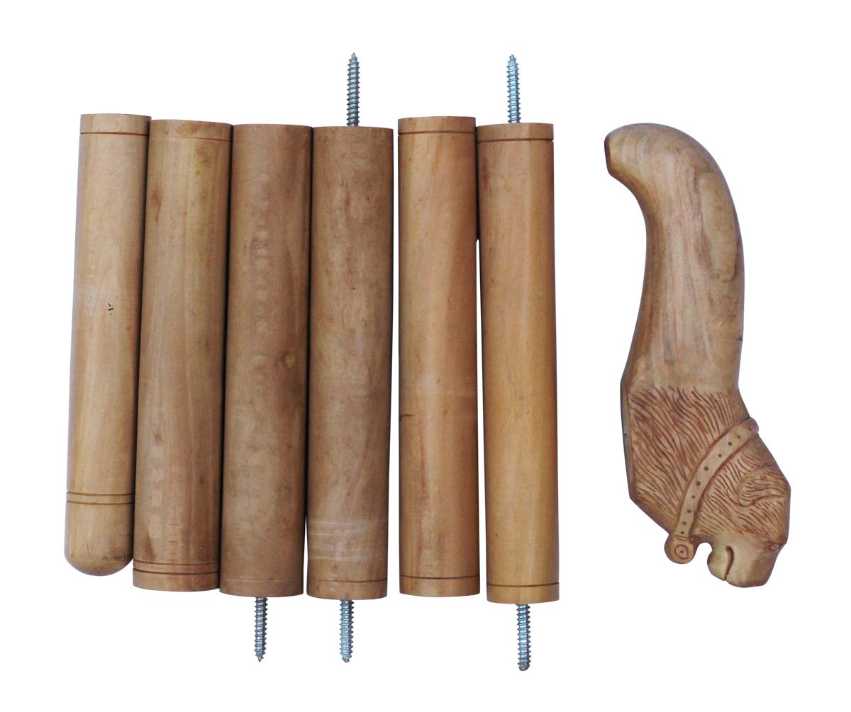 Wholesale 35.2” Walking Stick/Cane in Bulk - Source Handmade Hand-Carved Folding Walking Stick in Wood with a Dog-Shaped Handle from India