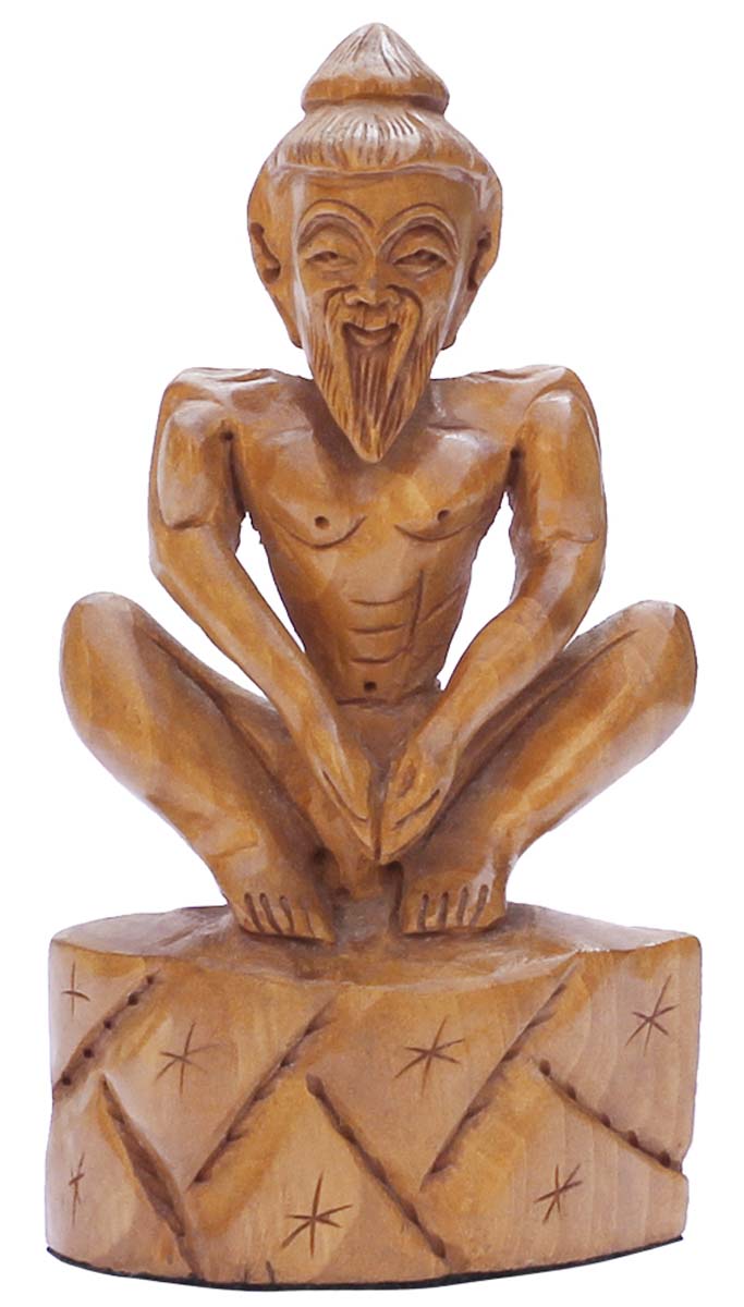 Wholesale 6 Inch Handmade Yoga Statue/Figurine of Sage Patanjali (Father of Yoga) in Bulk - Source Handmade Patanjali Rishi Statue Doing Malasana - Good Luck Sculptures - Home & Office Decor