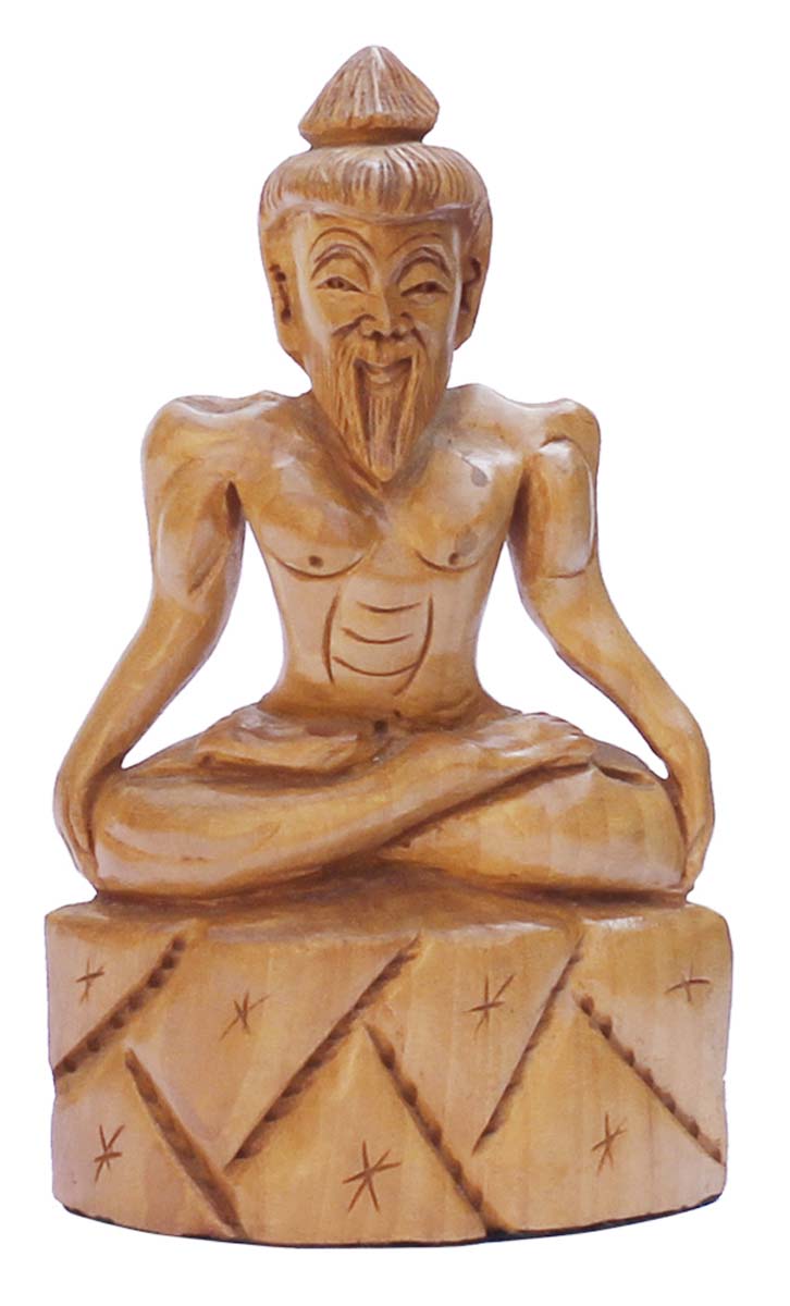 Wholesale Handmade Yoga Statue/Figurine of Sage Patanjali (Father of Yoga) - Buy in Bulk Handmade 6 Inch Patanjali Rishi Statue Doing Sukhasana - Good Luck Sculptures - Home & Office Decor