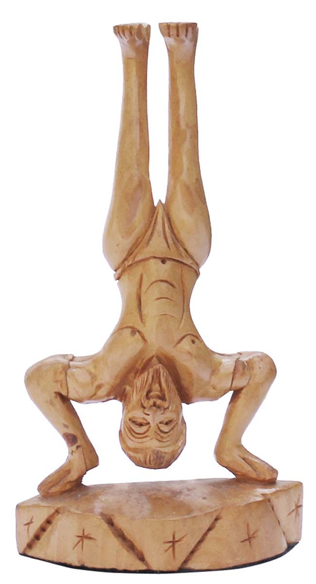 Wholesale Handmade Yoga Statue/Figurine of Sage Patanjali (Father of Yoga) in Bulk - Source Handmade 6 Inch Patanjali Rishi Statue Doing Adho Mukha Vrksasana - Home & Office Decor