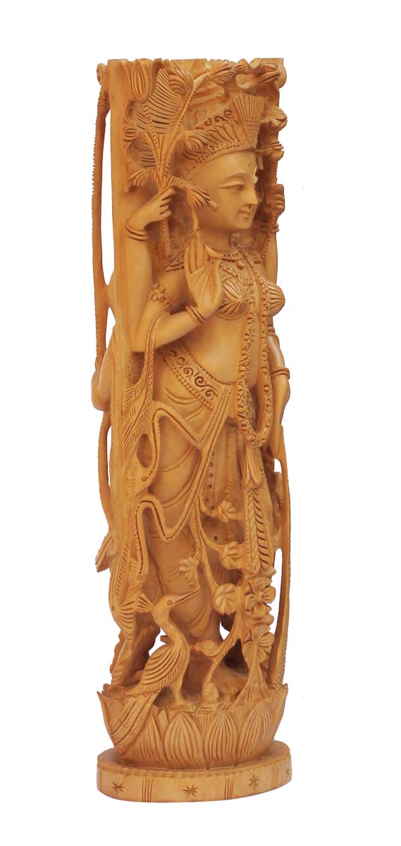 Wholesale 15” Lord Rama Figurine - Buy in Bulk Hand Carved Wood Hindu God Ram Figurine/Statue - Unique Good Luck Charms Sculpture of Hindu God - Home & Office Decor from India