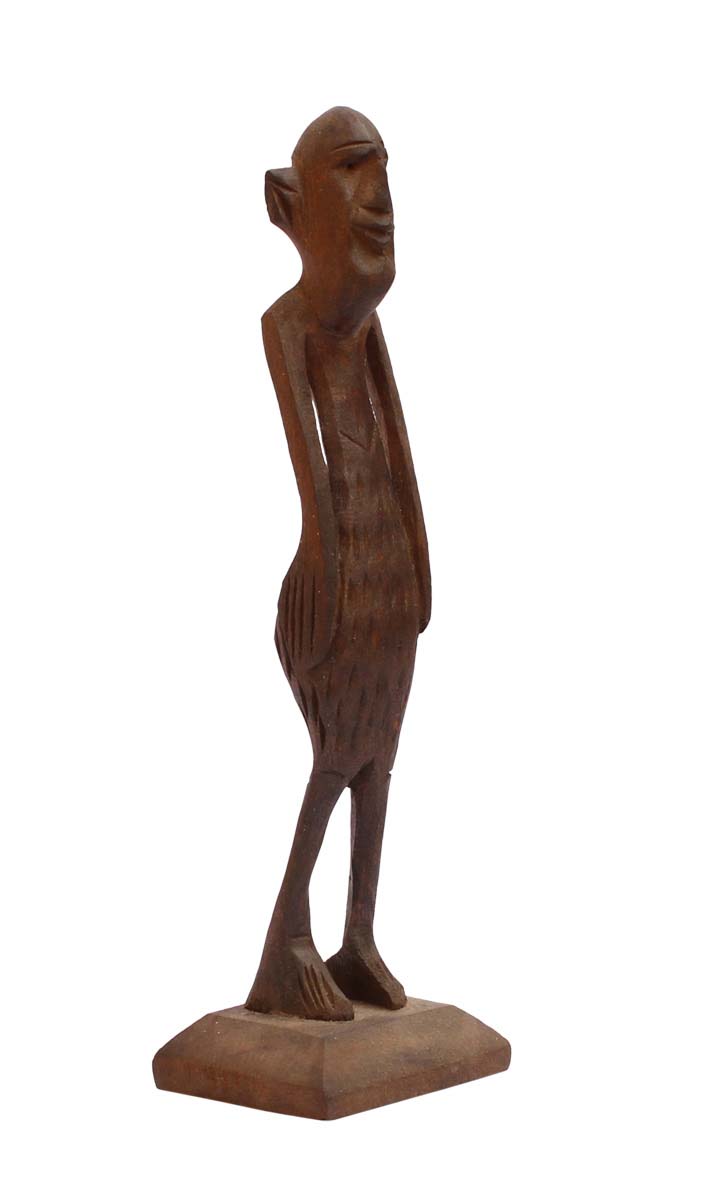 Bulk Wholesale Hand-Carved 6.4” Decoration Piece of Tribal African Man in Brown Wood – Antique-Look Home Décor from India