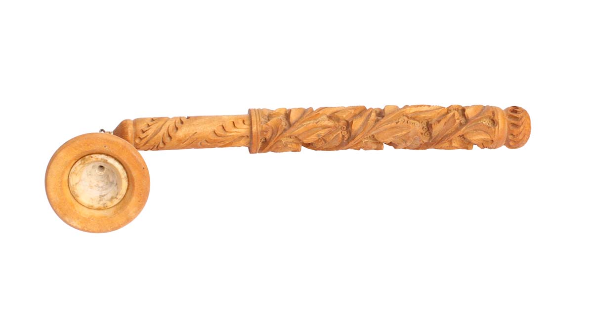 Bulk Wholesale Hand-Carved 11” Brown Candle Snuffer / Extinguisher in Kadam Wood with Traditional Style Motif Carving – Classy Home Décor / Utility Items from India