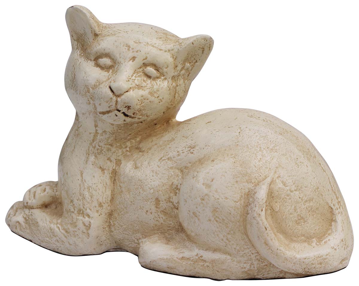 Bulk Cat Figurines – Handmade 8" Sitting Cat Sculpture in Papier Mache – Recycled – Wholesale Statues 