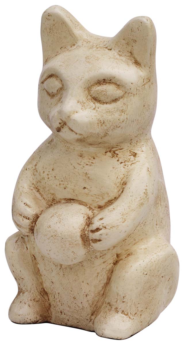 Animal Figurines Wholesale – Handmade 6.5" Cat Sculpture in Papier Mache – Recycled – Bulk Cat Figurines