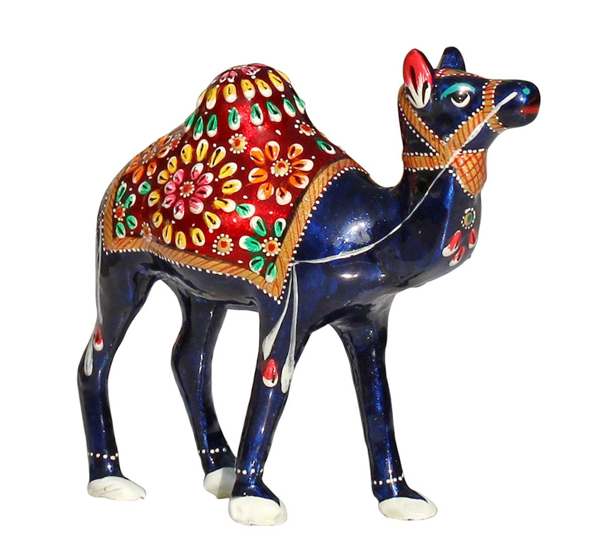 Wholesale 6” Metal Camel Figurine with Meenakari Work - Handmade Metal Camel (Desert King) Sculpture/Statue - Unique Gift Items - Home Decor from India