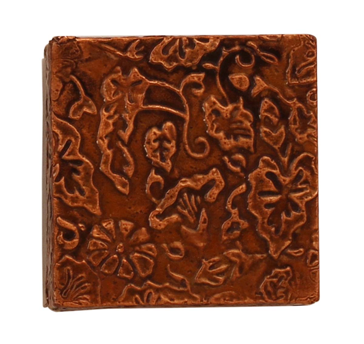 Wholesale Wooden Jewelry Box in Bulk - Source 2” Square Handmade Wood Keepsake Box/Trinket Box in Copper & Natural Wood Color Enhanced with Brass-Sheet from India