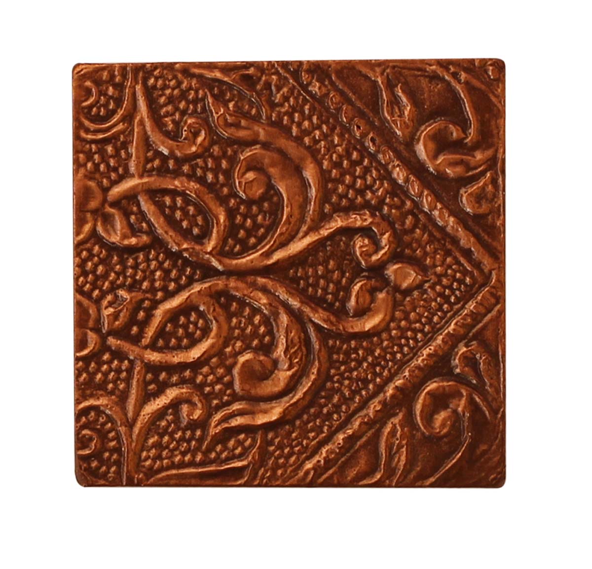 Wooden Jewelry Box in Bulk - Wholesale 2” Square Handmade Wood Keepsake Box/Trinket Box in Copper & Natural Wood Color Enhanced with Brass-Sheet from India