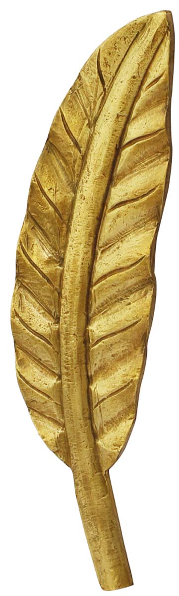 Bulk Wholesale Handmade 13” MDF Mango Leaf Shaped Wall-Hanging Decorated with Brass Work – Antique-Look Home Décor from India