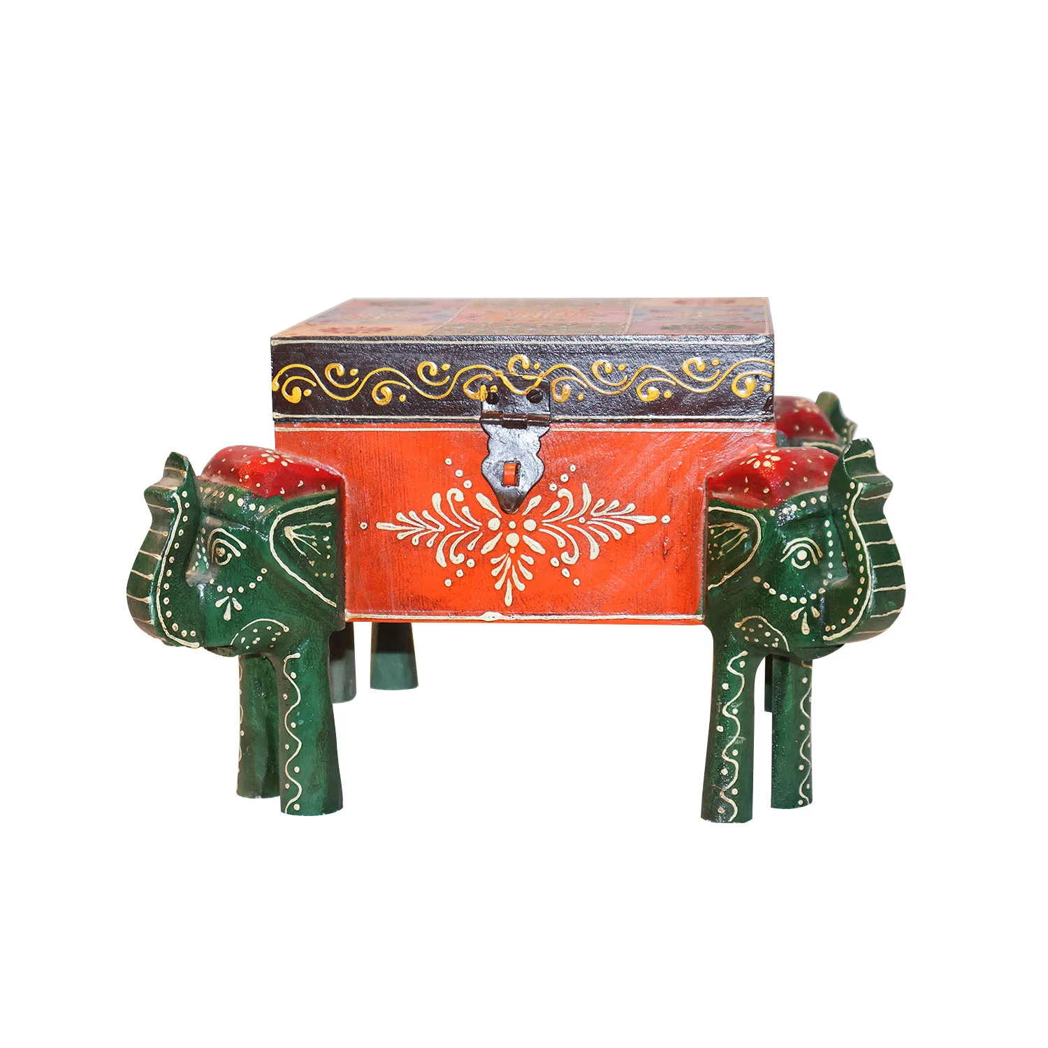ArtistryBazaar 7"L x 7"W x 2"H inch wooden organizer with a floral-inspired lid, ree-trunk legs, handmade design, perfect for jewelry, trinkets, and keepsakes on your shelf, dresser, or desk.