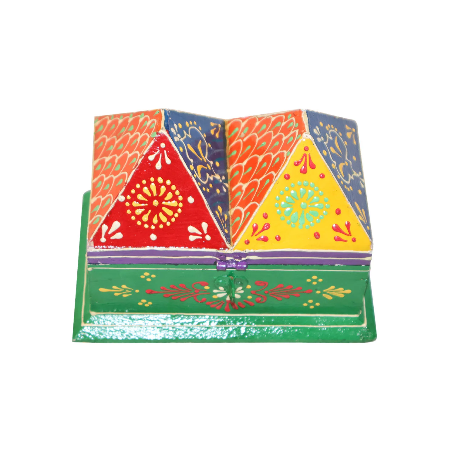 ArtistryBazaar 6.5"L x 4.2"W x 5"H inch handmade house-shaped wooden box, a lightweight organizer with a fresh look, a handy pull-out drawer, and exquisite patterns for jewelry and trinkets!