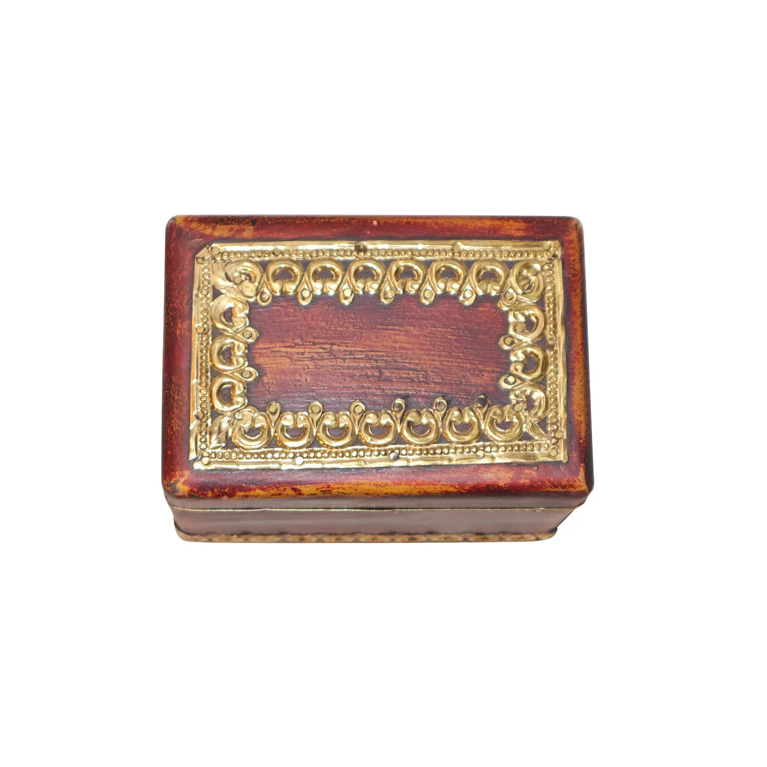 ArtistryBazaar 5"L x 3.5"W x 4"H inch hand-painted red wooden organizer, store jewelry, coins, and more in this artisan-made decorative piece, perfect for giving a traditional look to your interior.