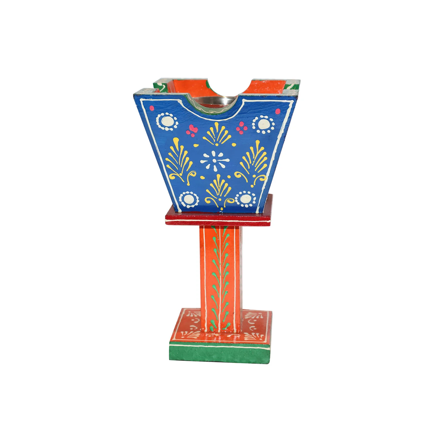 ArtistryBazaar 12"L x 8.8"W x 2"H inch custom utility set of 3 pieces, wooden serving tray, candle holder, & jewelry box, 100% handmade by artisans in multiple colors.