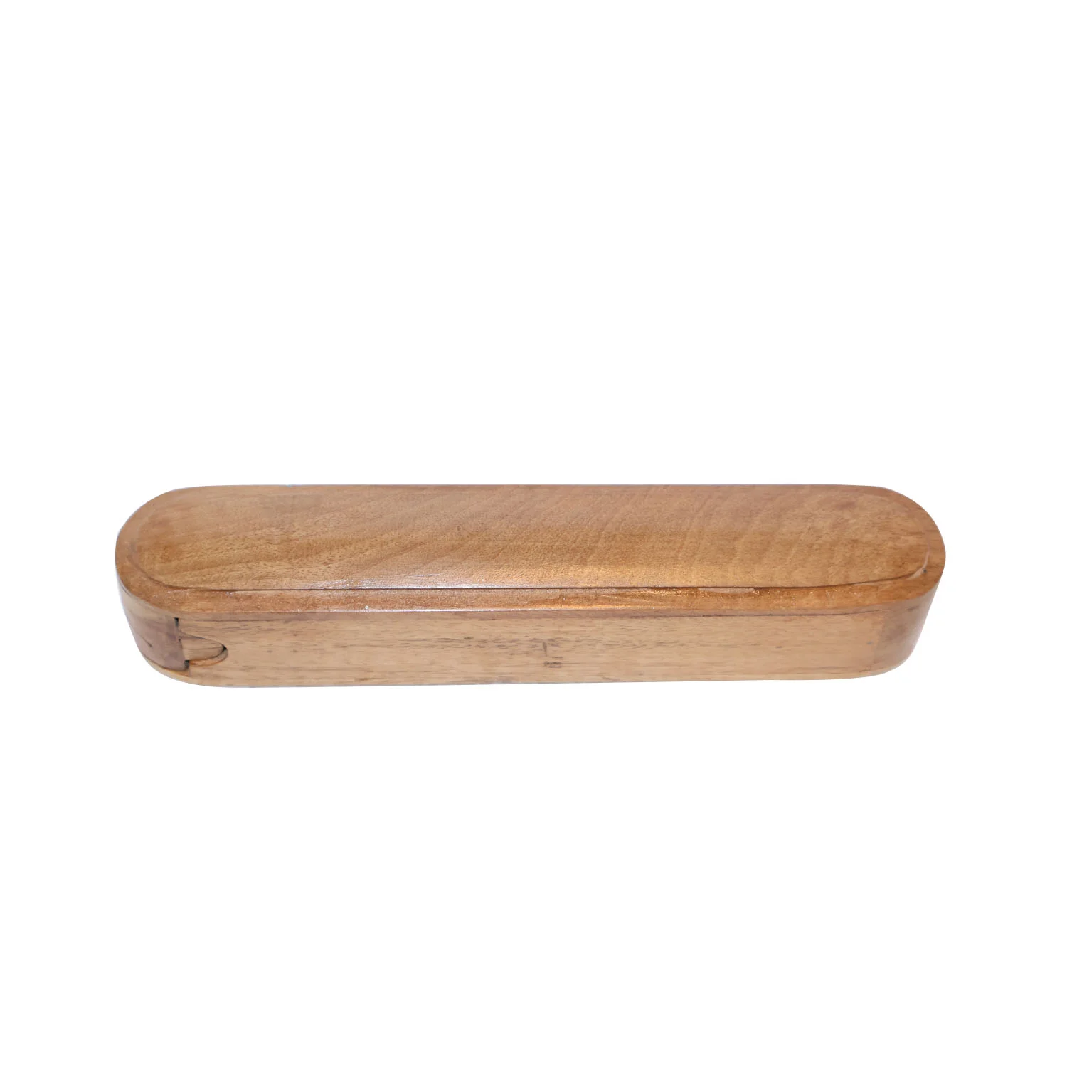 ArtistryBazaar 11"L x 2"W x 2"H inch handmade wooden pen & pencil holder, natural wood finish, lightweight design, perfect eco-friendly gift for your desk, crafted by local artisans.