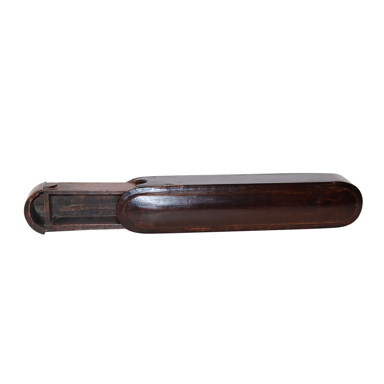 ArtistryBazaar 11"L x 2"W x 2"H inch handmade wooden pen/pencil holder, compact desk organizer, glossy finish, crafted by local artisans for practical storage and rustic appeal