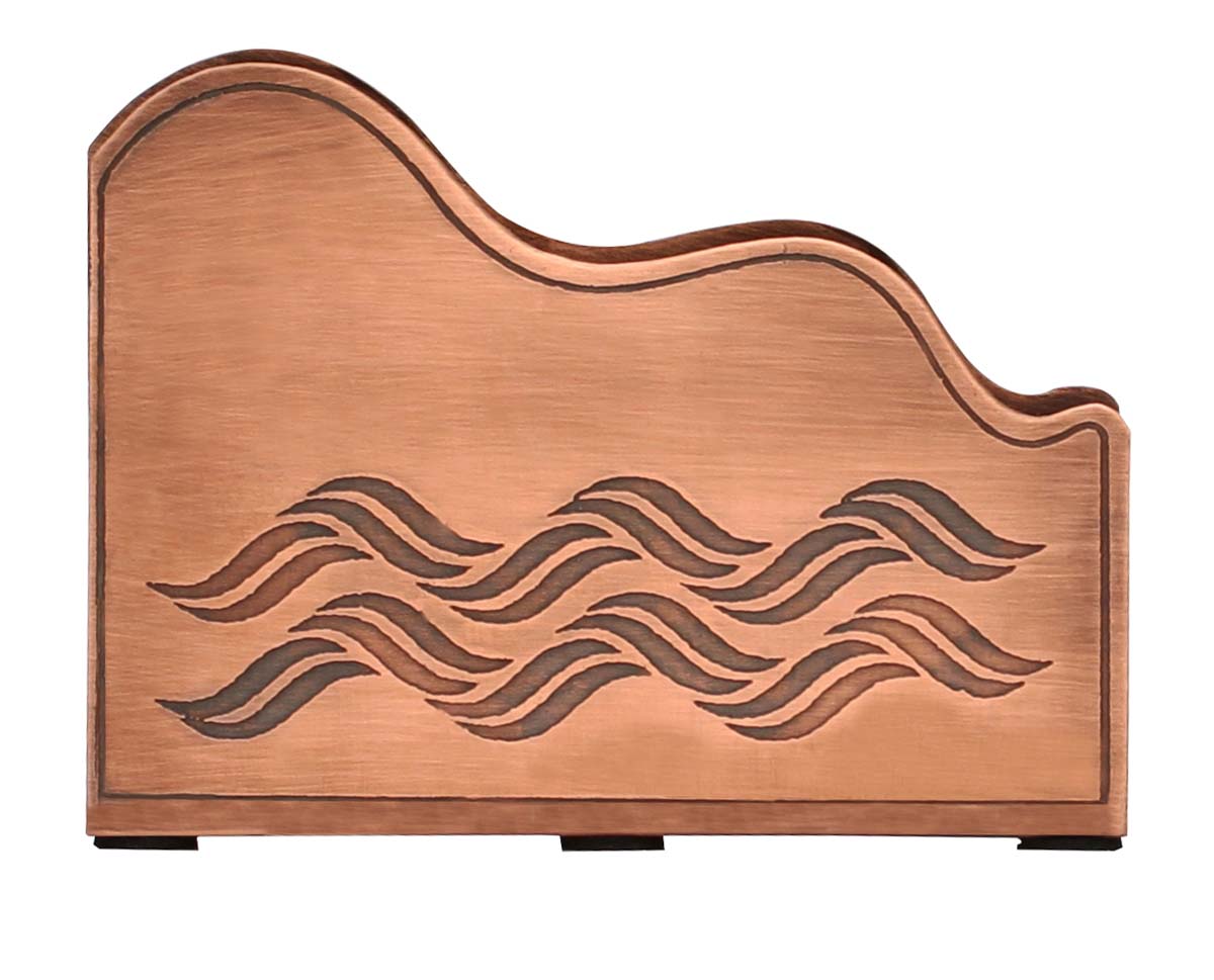  High Tide – 5.8” Napkin Holder - Handmade Tissue Dispenser with Antique Bronze Finish - Decorative Centerpiece Kitchen Dining Accessories  - Buy in Bulk Wholesale