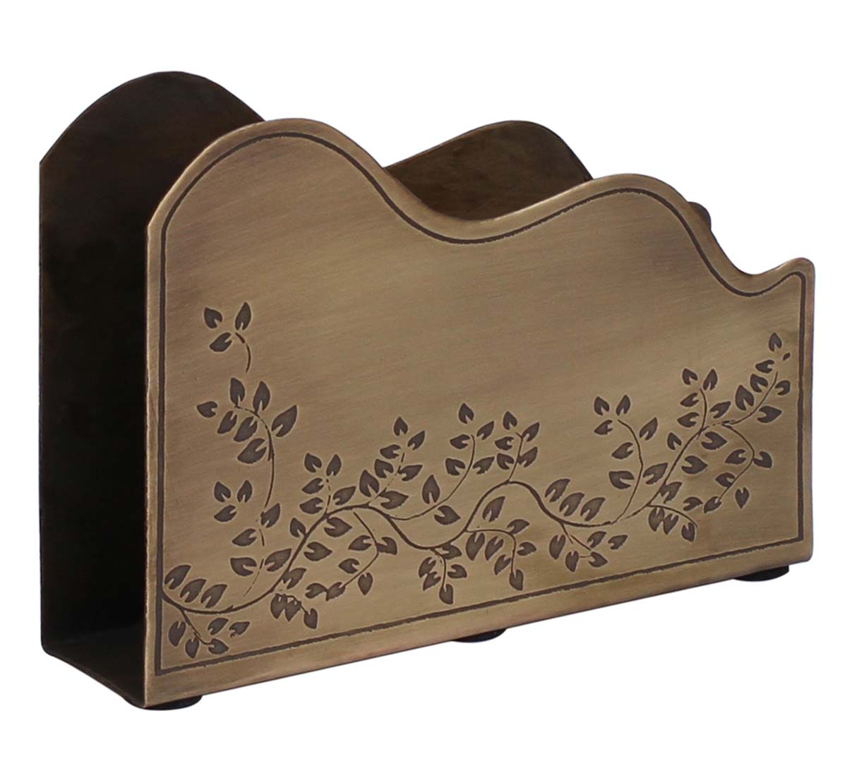 Buy in Bulk Wholesale Handmade Napkin Holder in Iron with Golden Finish - "Golden Dines" Dining Table Accessory