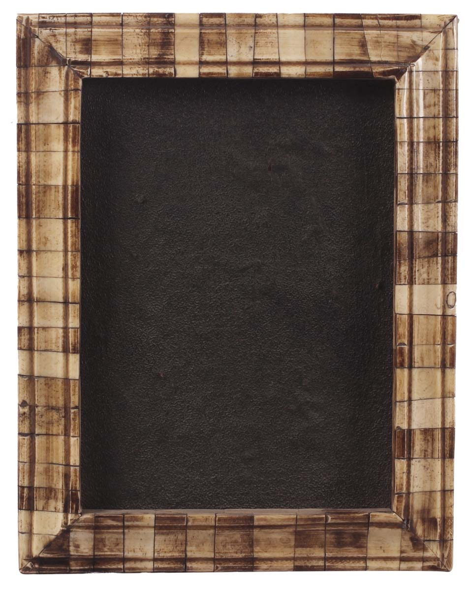 6x8 Chequered Photo-Frame / Picture Holder in Natural Bone & Mango-Wood - Light & Dark-Brown - Home Decor - Buy in Bulk Wholesale