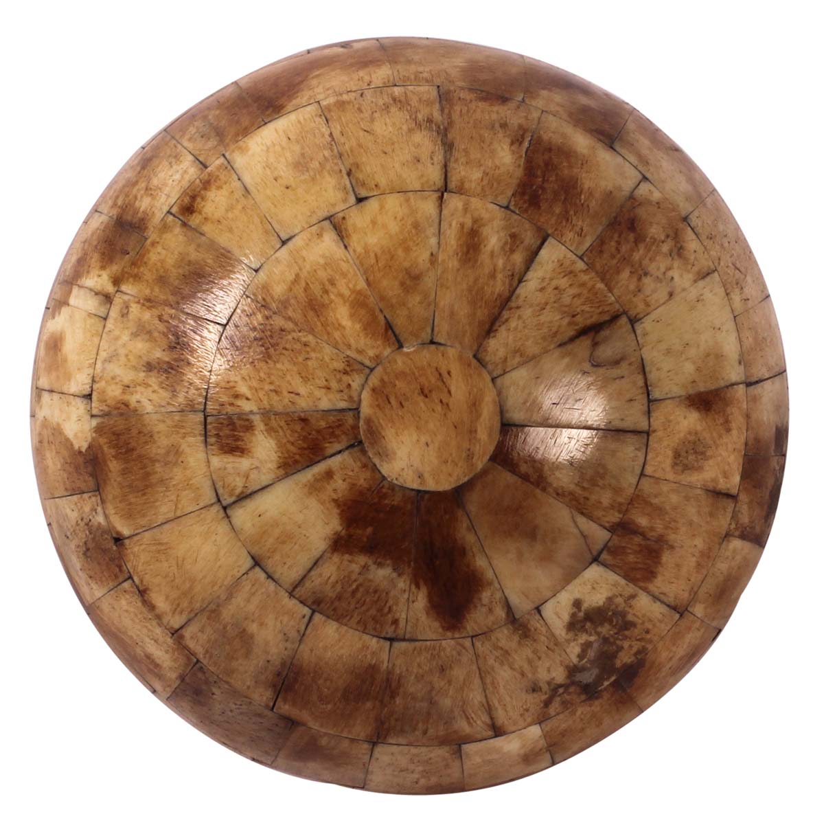 4” Decorative Ball in Natural-Bone - Burnished Light-Brown Finish - Unique Home Decor / Gifts - Buy in Bulk Wholesale