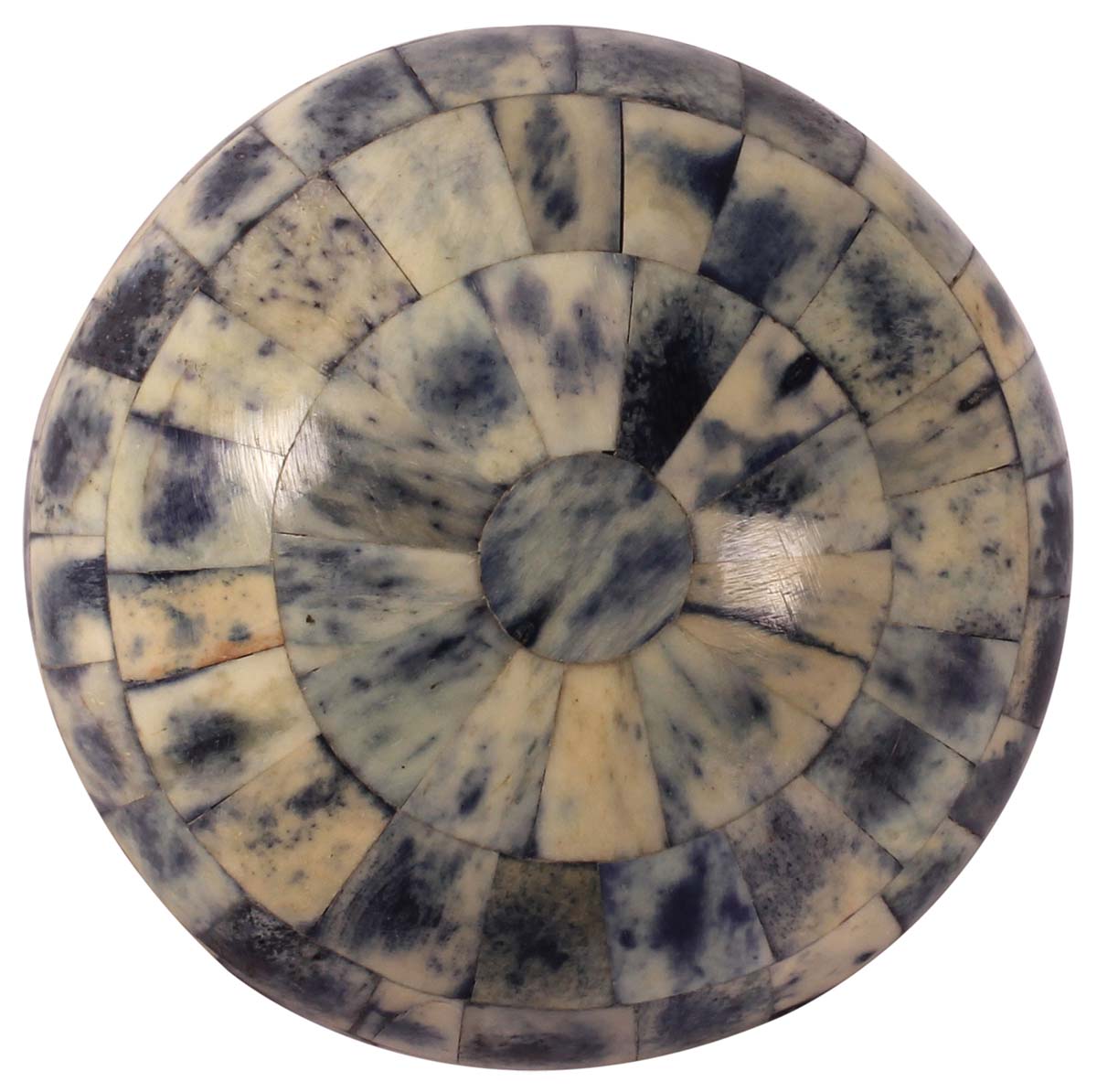 4” Decorative Ball in Natural-Bone - Off-White & Blue - Unique Home Decor / Gifts - Buy in Bulk Wholesale