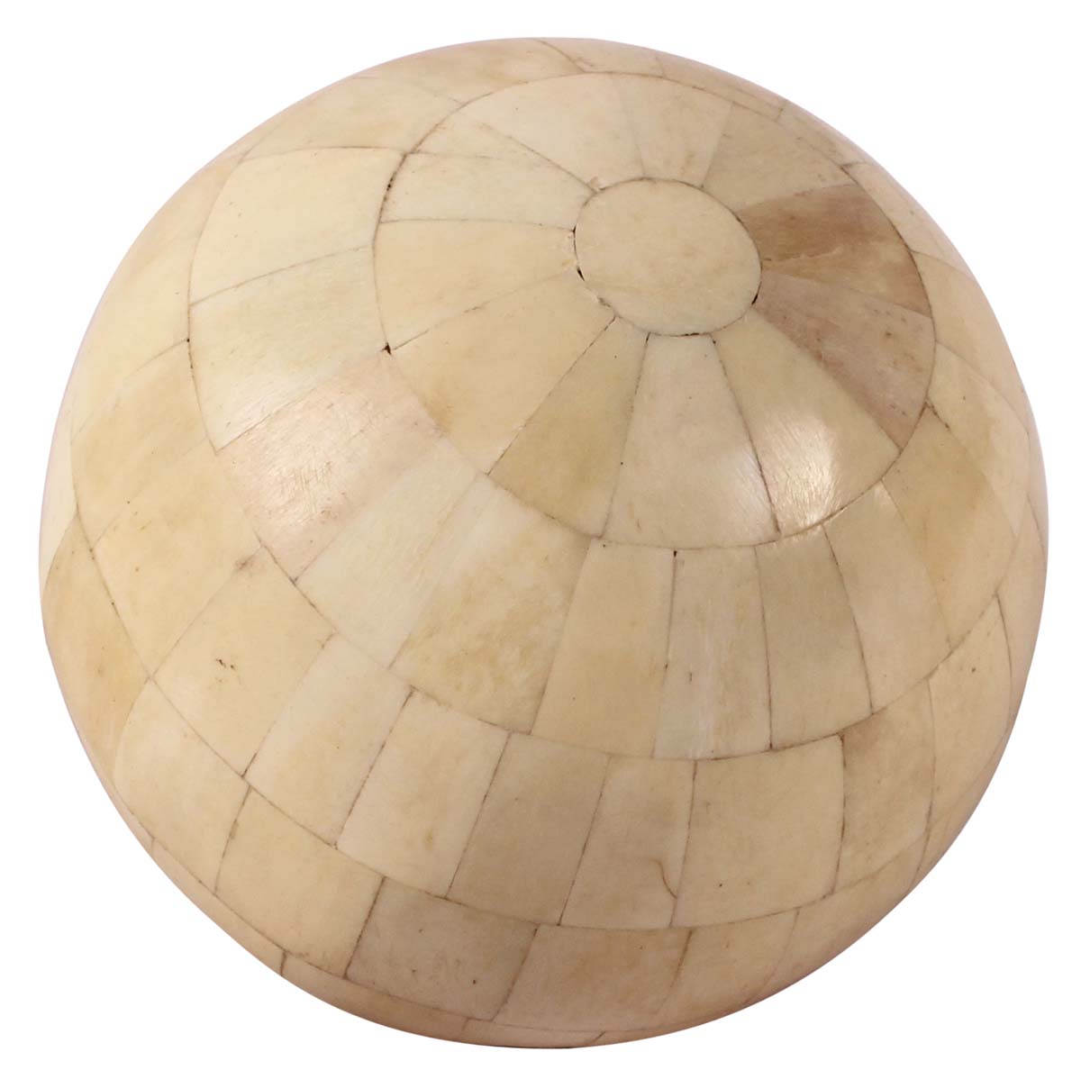 4” Decorative Ball in Natural-Bone - Cream Color - Unique Home Decor / Gifts - Buy in Bulk Wholesale
