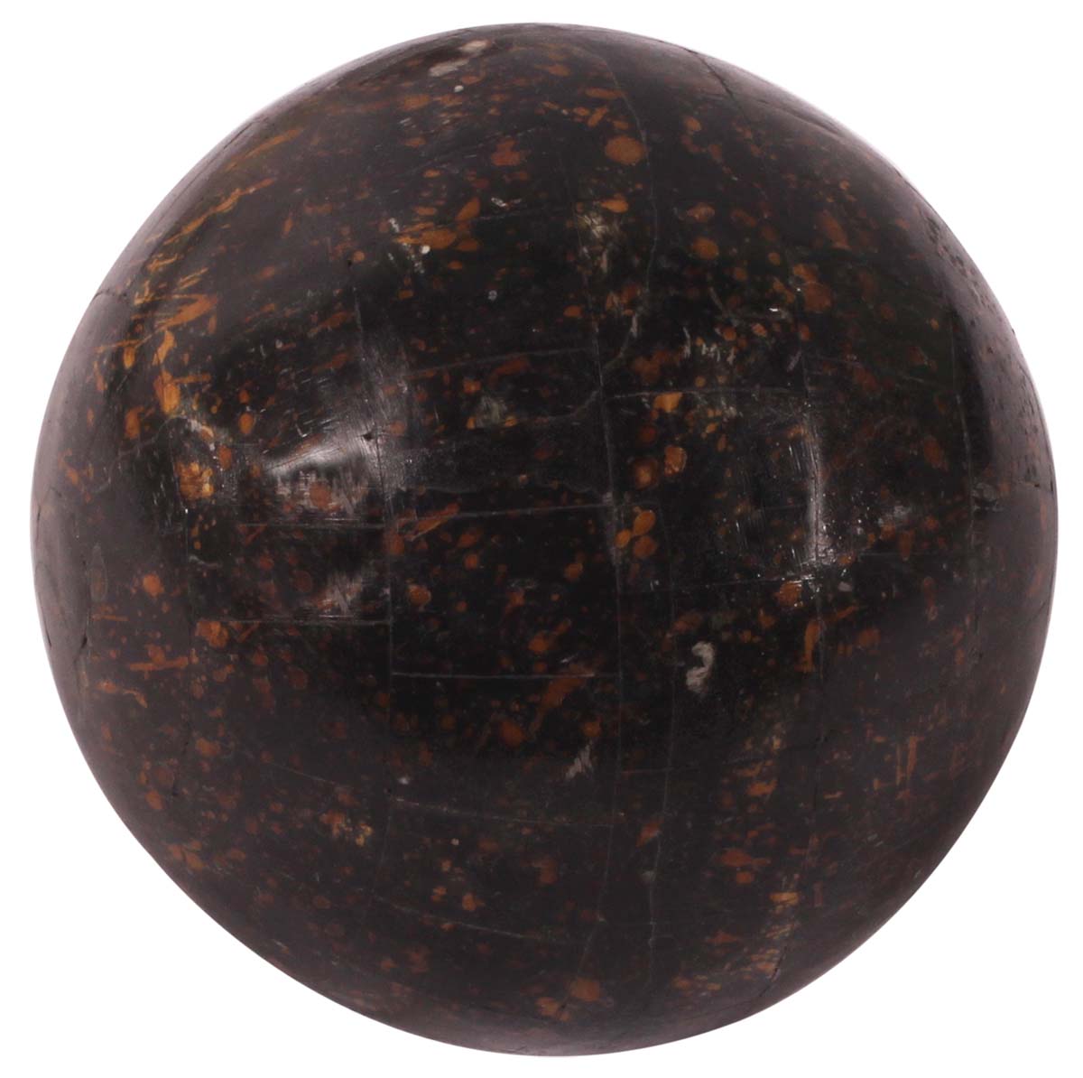 4” Decorative Black Ball in Natural-Bone & Mango-Wood - Textured - Unique Home Decor / Gifts - Buy in Bulk Wholesale