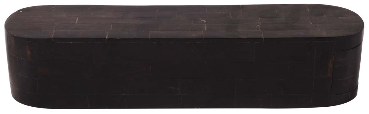 11” Black Pencil-Box in Horn with Sliding Storage Drawer - Desk Accessories - Antique-Look Gifts for Students & Kids - Buy in Bulk Wholesale