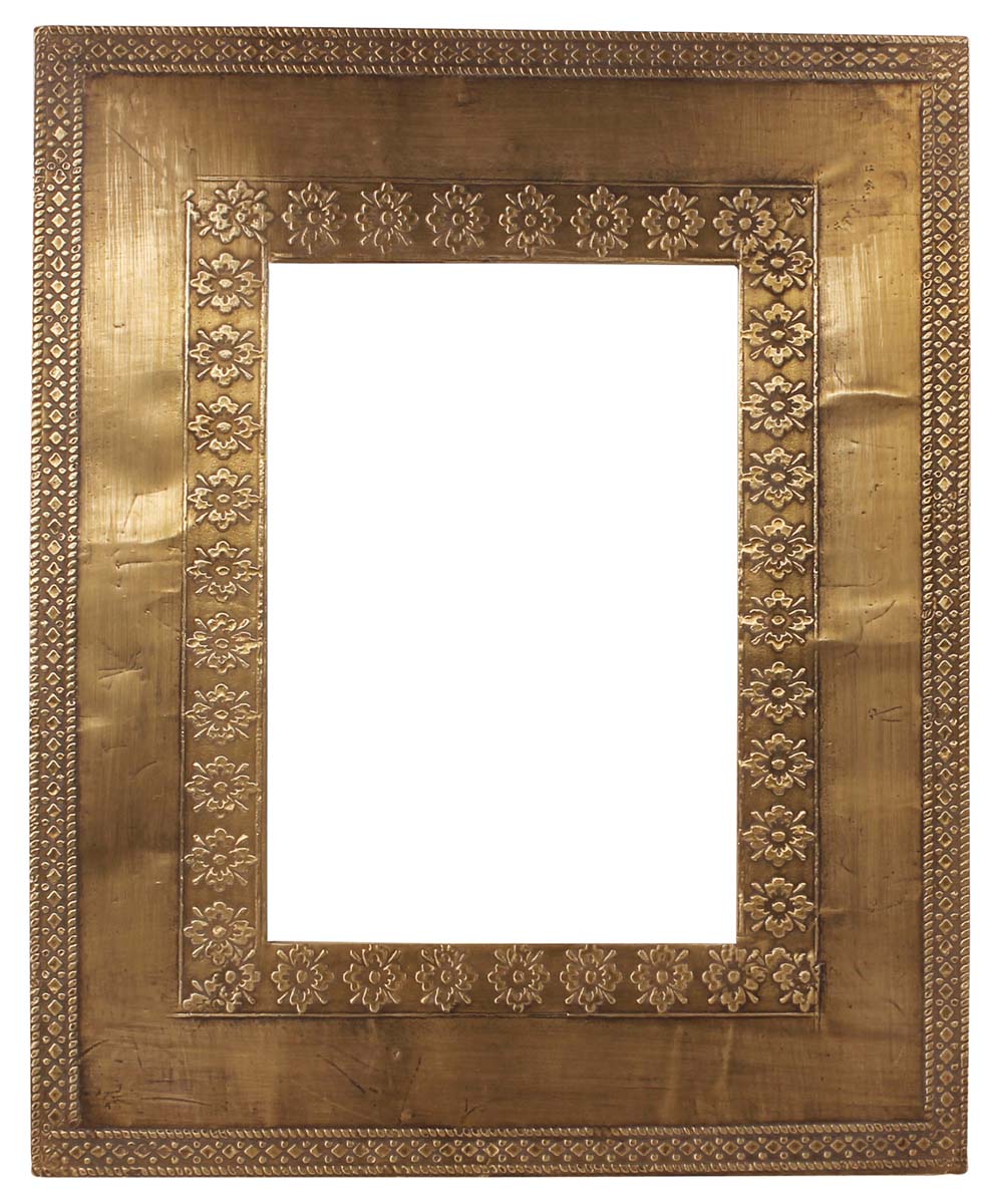 5x7 Handmade Picture-Frame in MDF with Abstract Brass-Work - Golden - Home Decor / Gifts - Buy in Bulk Wholesale