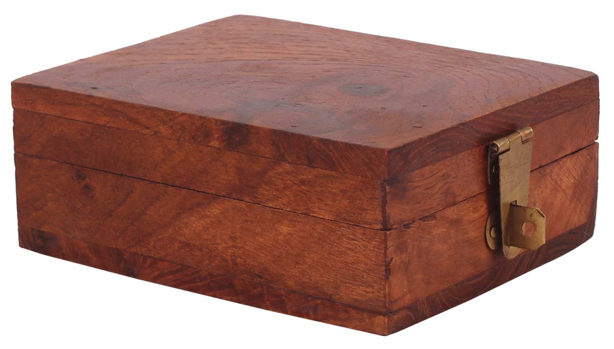 4” Playing Card / Storage Box in Natural-Wood - Natural-Wood Color - Interesting Home / Office Essentials - Buy in Bulk Wholesale